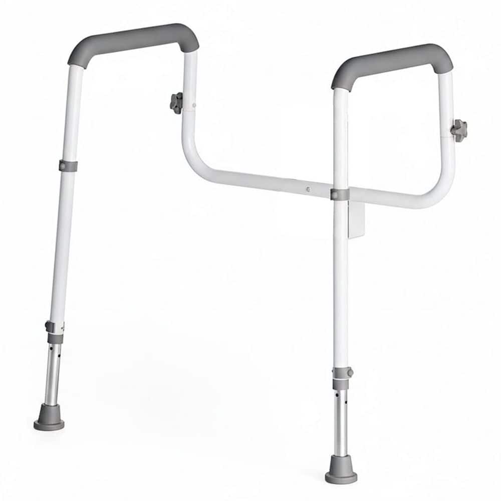 Adjustable Steel Toilet Safety Rail with Secure Bolt-On Mount, Soft Foam Grip, Non-Slip Feet, Supports 350 lbs, White price history on PriceWatchPro