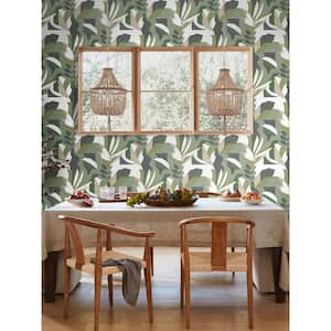 Green Papier Colle Textured Non-Pasted Paper Wallpaper