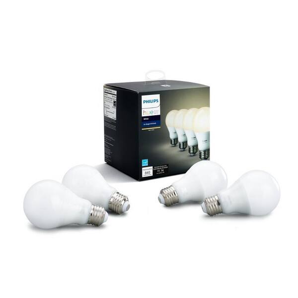 Philips Hue White and Color Ambiance A19 LED 60W Equivalent Dimmable Smart  Wireless Light Bulb with Bluetooth (1-Pack) 548487 - The Home Depot