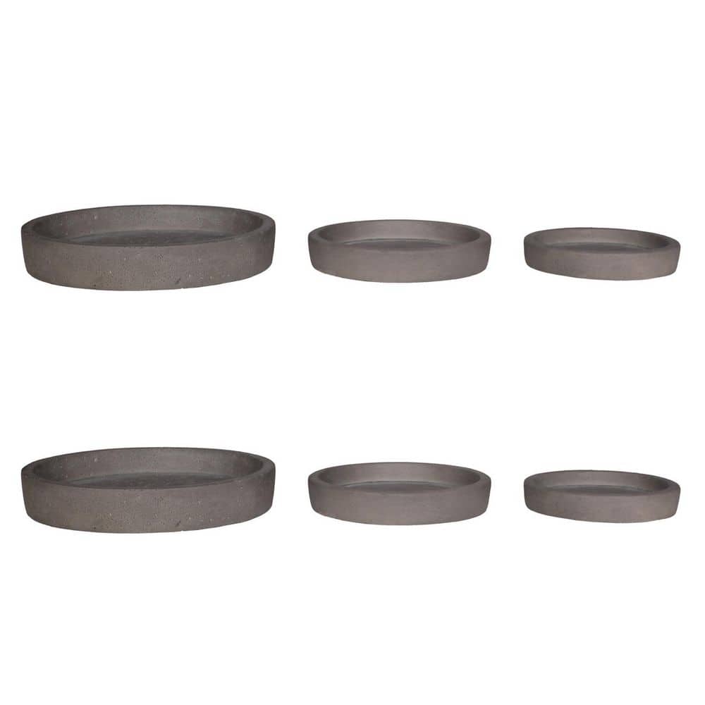 2 Sets of 3 Aged Granite Stone Saucers (SML) price history on PriceWatchPro