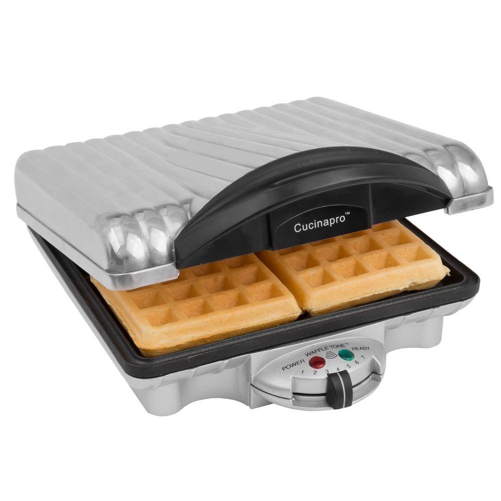Belgian Waffle Maker Non-stick Square 4-Slice Plates Variable Browning Control 