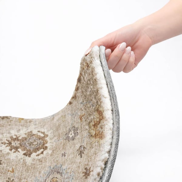 Dream Shag Premium Machine Washable Abstract ADS753 Taupe 2 ft. x 3 ft. Accent Rug