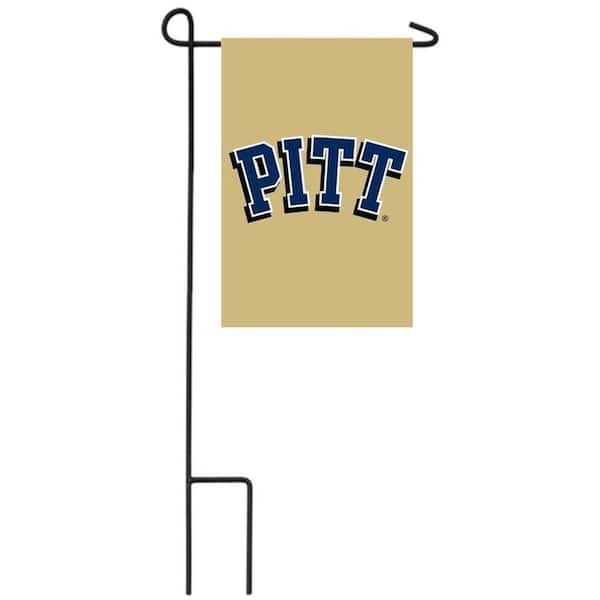1 ft. x 1-1/2 ft. University of Pittsburgh 2-Sided Garden Flag with 3-2/3 ft. Metal Flagpole
