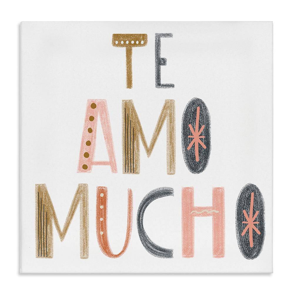 I Love You So Much Playful by SD Graphics Studio Gallery Wrapped Unframed Typography Graphic Art Print 36 in. x 36 in. price history on PriceWatchPro