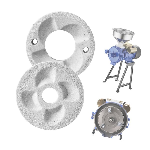 2-Piece Grinding Sheets, Marble Dry and Wet Discs for Grain Mill, Replacement Plates for Corn Spice Grinder, 2025 update
