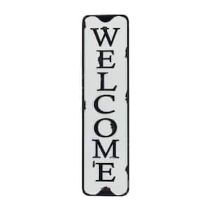 Farmhouse Welcome Embossed and Rustic Metal Wall Decorative Sign