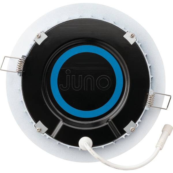 Juno Connected Wafer Smart Matte White 6-in 1000-Lumen Warm White Round  Dimmable LED Canless Recessed Downlight, WF6CTUWH90CRIM…