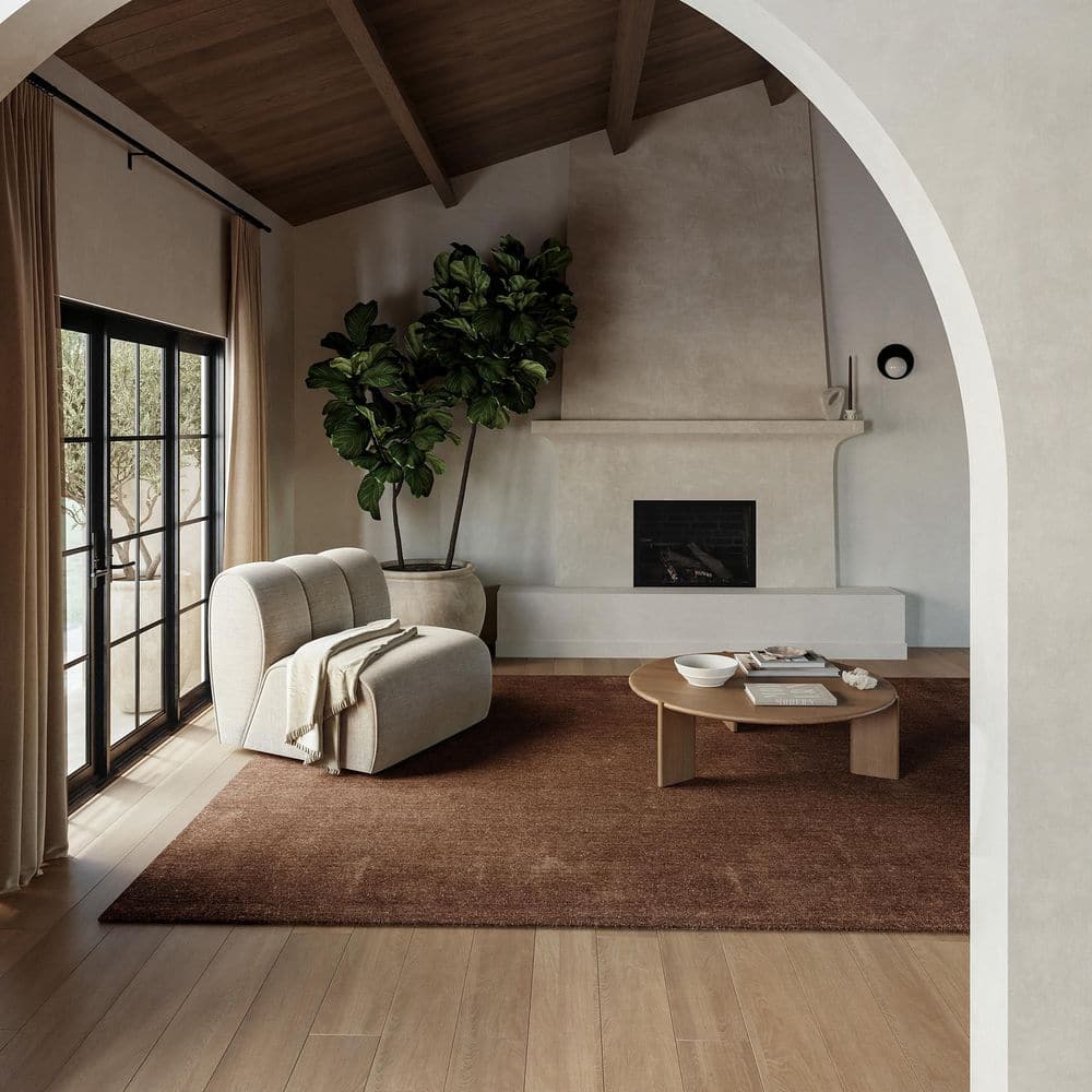 Maru Wool Dark Brown 8 ft. x 10 ft. Indoor Area Rug - thumbnail 9