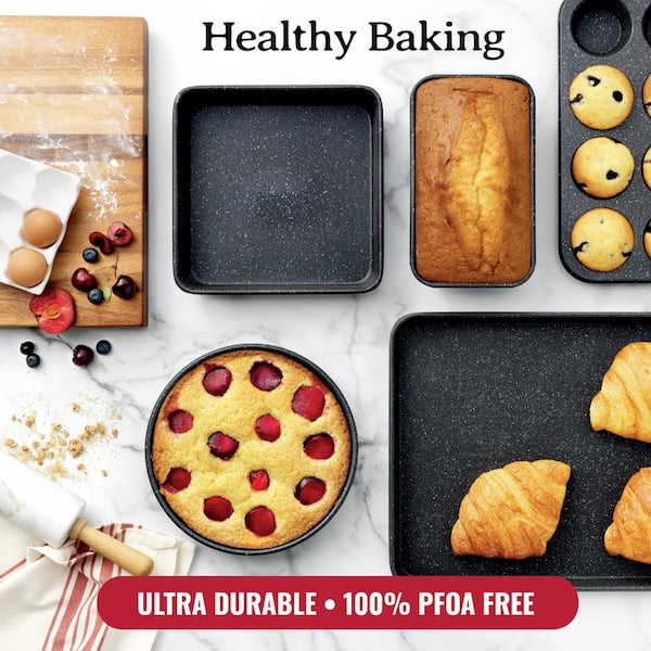 17-Inch Nonstick Baking Sheets & Cookie Trays for Oven, 3-Pack PFOA Free Baking  Pans Set, Black 