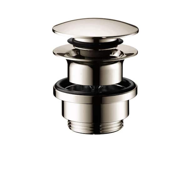 Hansgrohe 2-1/2 in. Brass Push-Open Sink Drain in Brushed Nickel