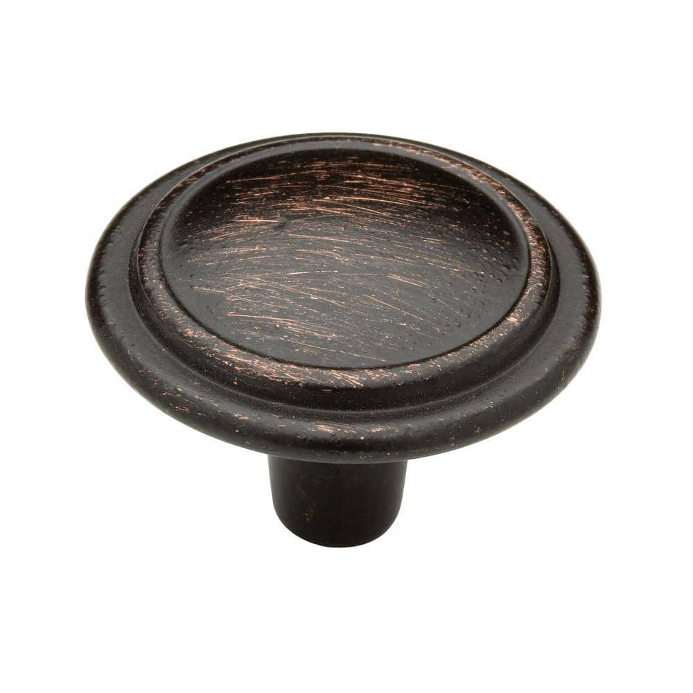 Top Ring 1-1/4 in. (32 mm) Venetian Bronze Round Cabinet Knob