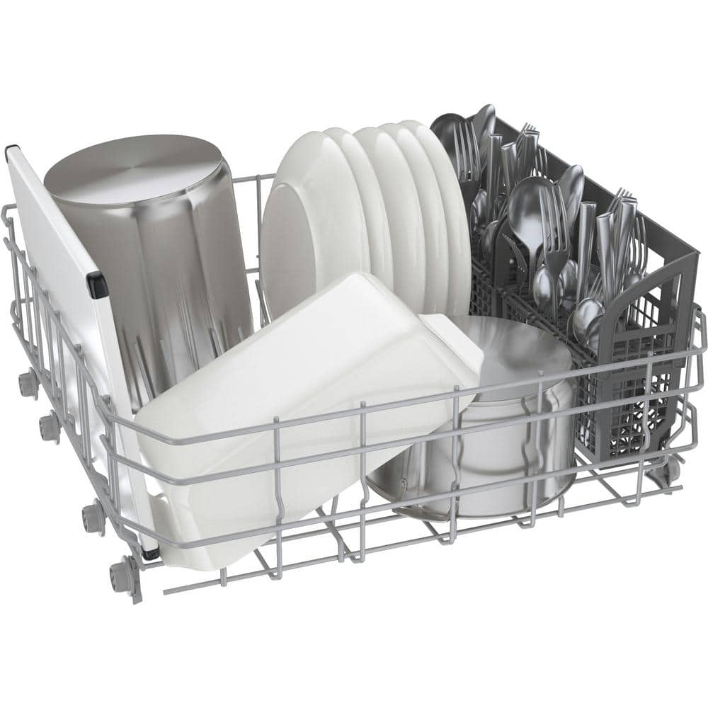 24" Black Built-In Dishwasher with Hybrid Tub