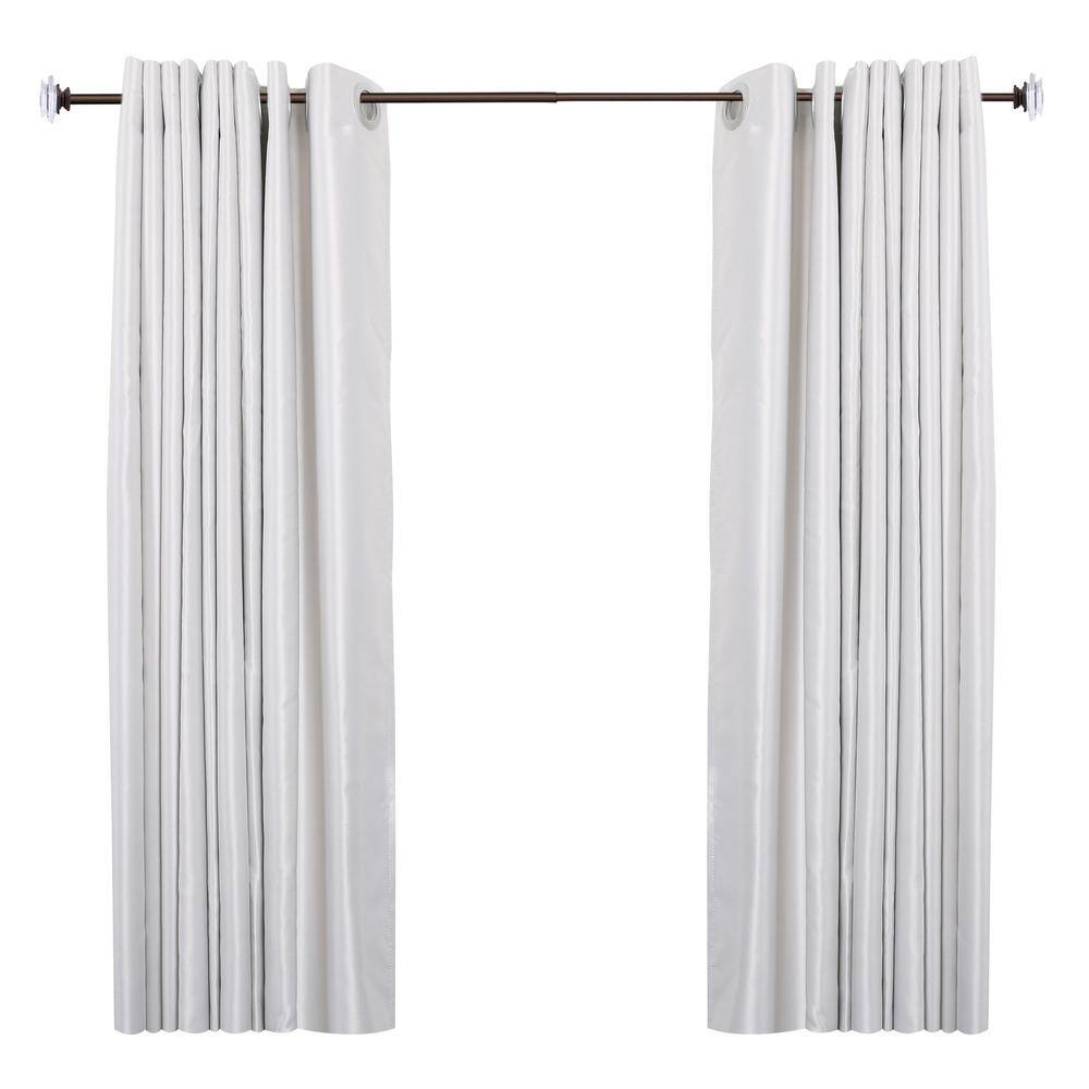 Adjustable Oil Rubbed Bronze Curtain Rod with Crystal Finials