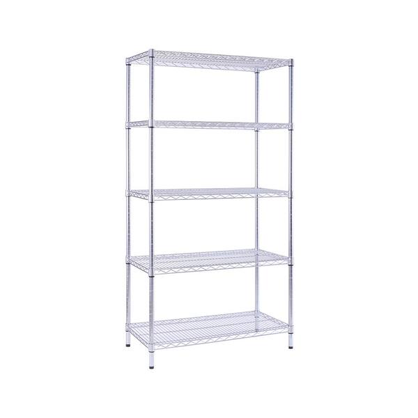 ORGANIZE IT ALL 15.87 in. x 18 in. x 12.75 in. Chrome Wire 3-Tier Can  Storage Rack NH-1866W-1 - The Home Depot