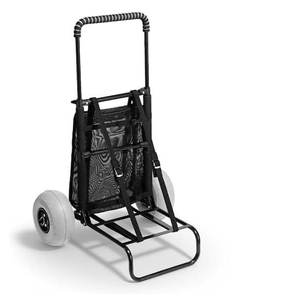 Beach Cart 165 lbs. Capacity 9 in. Balloon Wheels 20.1 in. x 14.6 in. Deck Folding Steel 27.2-44.9 in. Handle Sand Cart
