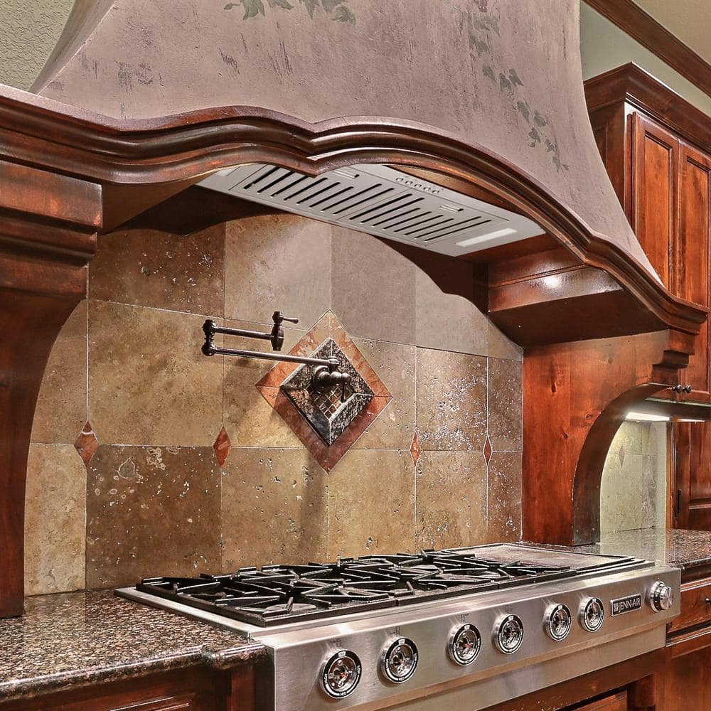 Kobe 28-Inch Stainless Steel Insert Range Hood with LED Lights