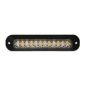 1.4 in. x 6.2 in. 6 LEDS Amber/Clear Strobe Dual Light