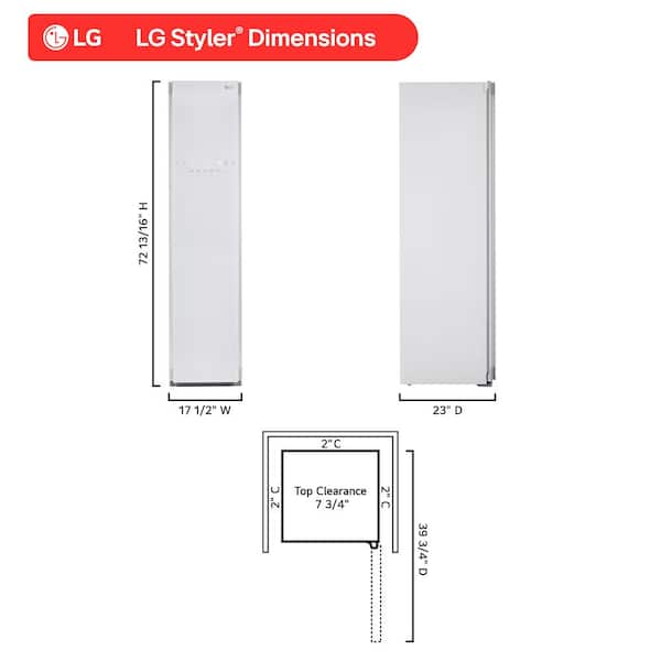 LG Styler SMART Steam Closet in White with TrueSteam Technology