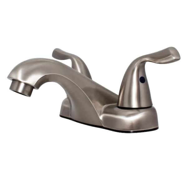 WASSERMAN FAUCETS Dual Wing Handle Classic Low-Rise Spout 4 in. Centerset Bathroom Lavatory Faucet without Drain Kit in Brushed Nickel
