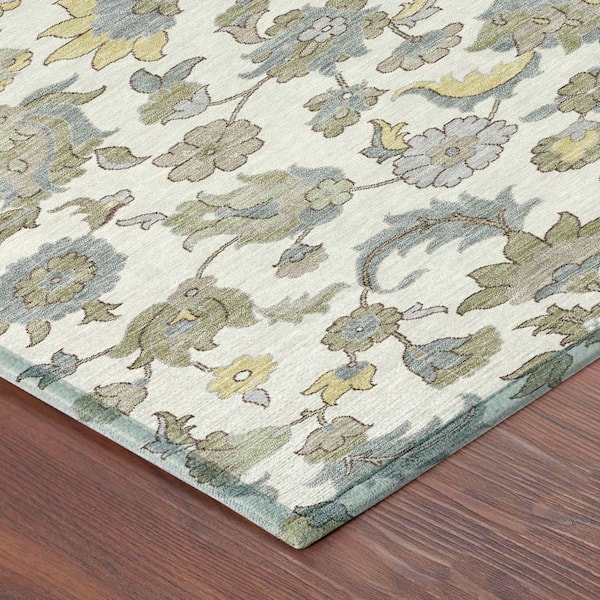 Chantille Machine Washable Indoor/Outdoor Abstract ACN2473 Ivory 5 ft. x 7 ft. 6 in. Area Rug