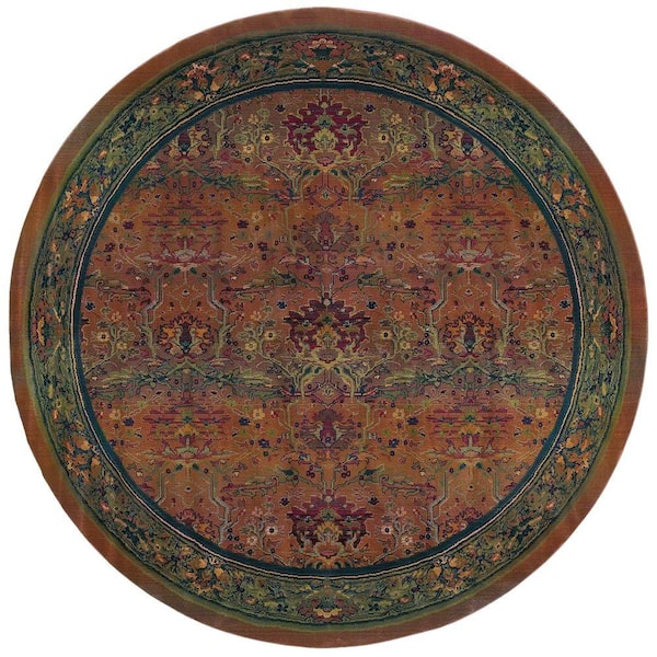 Home Decorators Collection Peace Clay 6 ft. x 6 ft. Round Area Rug