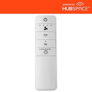 Universal Smart Wi-Fi 4-Speed Ceiling Fan White Remote Control - For Use Only With AC Motor Fans Powered by Hubspace