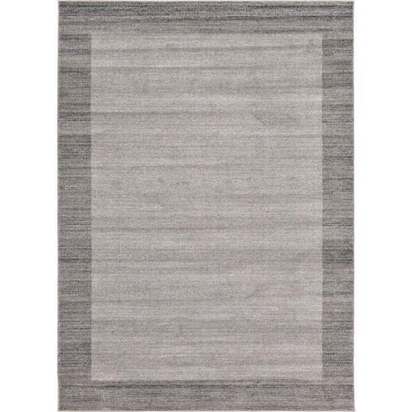 Unique Loom Del Mar Abigail Light Gray 7' 0 x 10' 0 Area Rug 3130935 ...