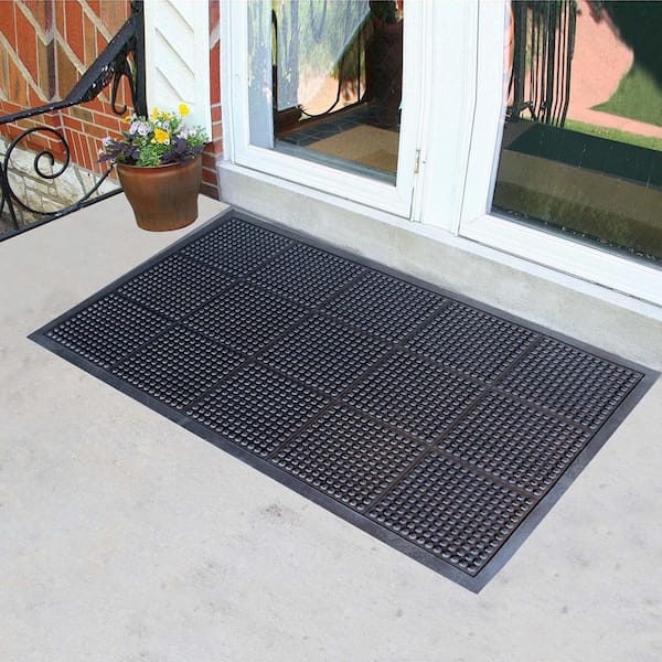 3 ft. x 5 ft. Anti-Fatigue Bubble Rubber Entry Mat