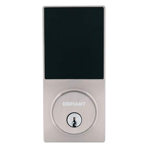 Defiant Slim Satin Nickel Electronic Touchpad Deadbolt 