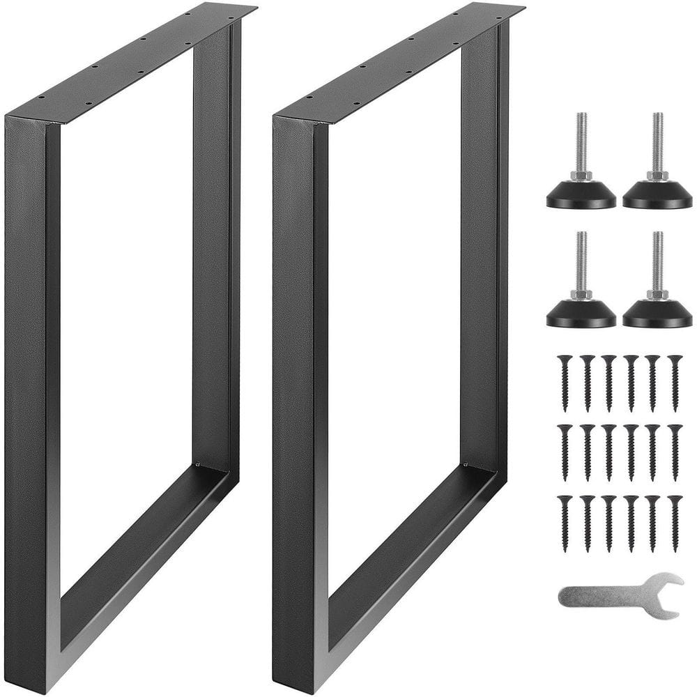2 Pieces 28 in. x 17.7 in. Adjustable Furniture Leg, Square Reinforced Steel Office Table leg for DIY Max Load 1000 lbs. price history on PriceWatchPro