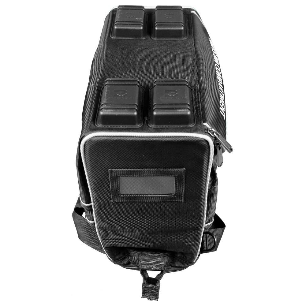 15 in. Black Heavy Duty Tool Duffle Bag with Integrated Parts Bin