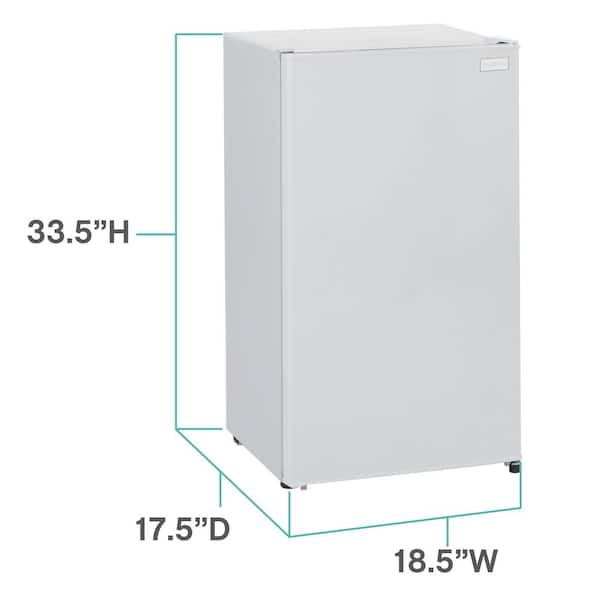 Premium Levella 3.2 Cu Ft Mini Fridge With Freezer Compartment In White