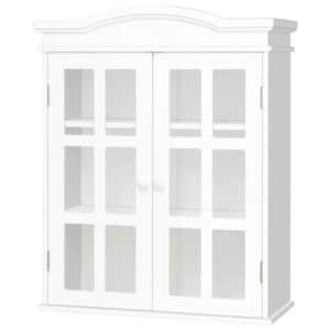 21 in. W x 9 in. D x 26-1/2 in. H White Bathroom Storage Wall Cabinet
