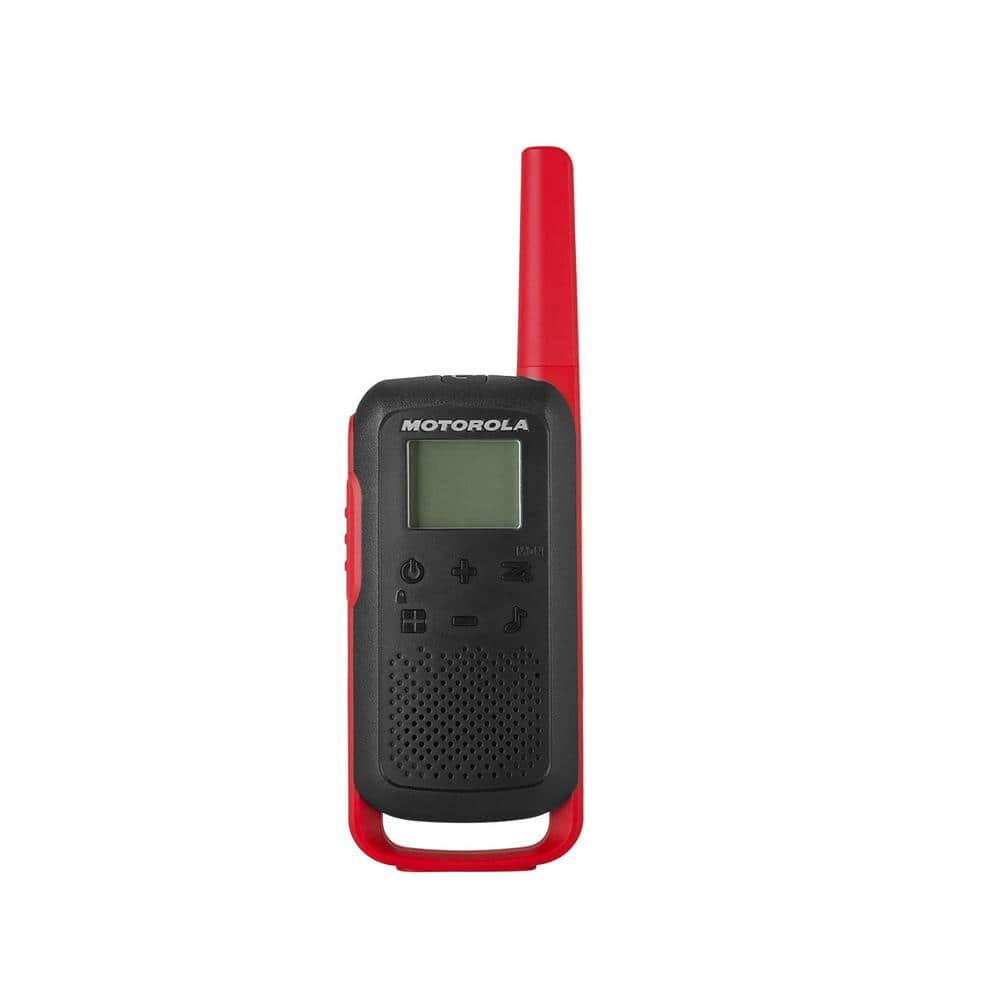 MOTOROLA SOLUTIONS Talkabout T210 Rechargeable 2-Way Radio in Black with Red  (2-Pack) T210 The Home Depot