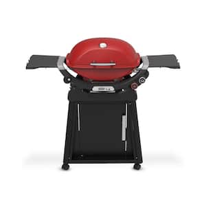 Q 2800N+ 2-Burner Liquid Propane Grill in Red with Stand