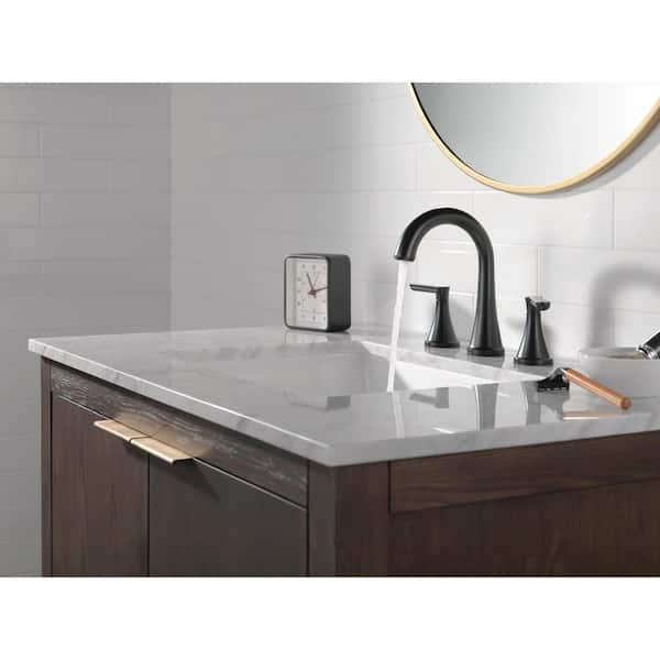 Greydon 8 in. Widespread Double Handle Bathroom Faucet in Matte Black
