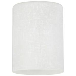 5-1/8 in. Hand-Blown White Linen Cylinder Shade with 2-1/4 in. Fitter and 3-15/16 in. Width