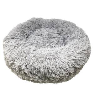 Large Grey Nestler High-Grade Plush and Soft Rounded Dog Bed