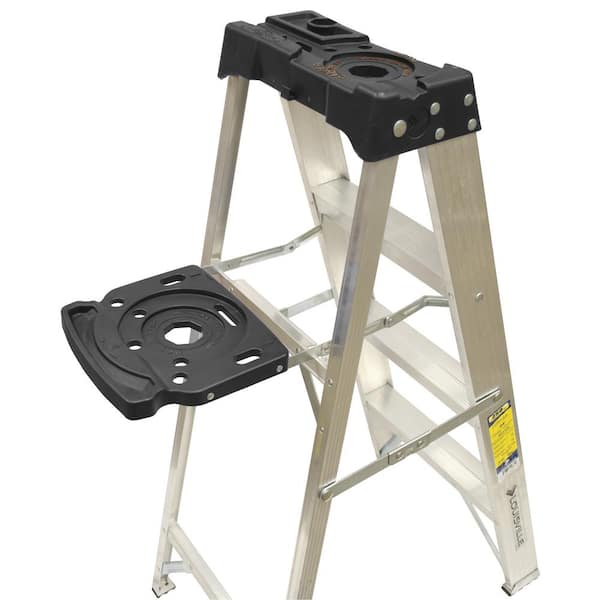 Louisville Ladder AM1010 10 Foot 300 lb Duty Rating Aluminum Twin Front  Step Ladder