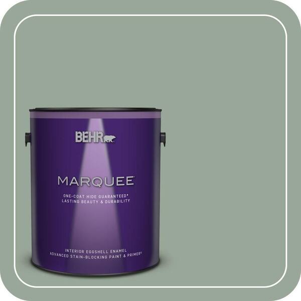 BEHR MARQUEE 1 gal. #MQ6-17 Green Trellis One-Coat Hide Eggshell Enamel Interior Paint & Primer