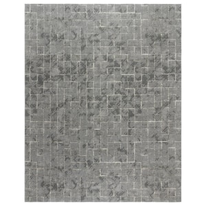 Trevi Zalo Dark Gray 8 ft. x 10 ft. Abstract High-Low Indoor Area Rug