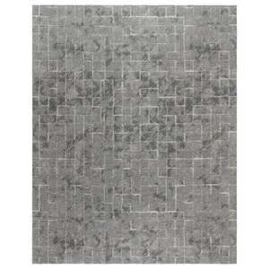 Trevi Zalo Dark Gray 9 ft. x 13 ft. Abstract High-Low Indoor Area Rug