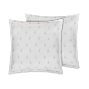 GOTS Certified 100% Organic Cotton Ivory 2 in. Flange 26 in. x 26 in. Euro Sham (Set of 2)