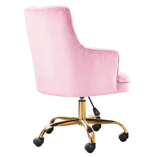 pink velvet desk