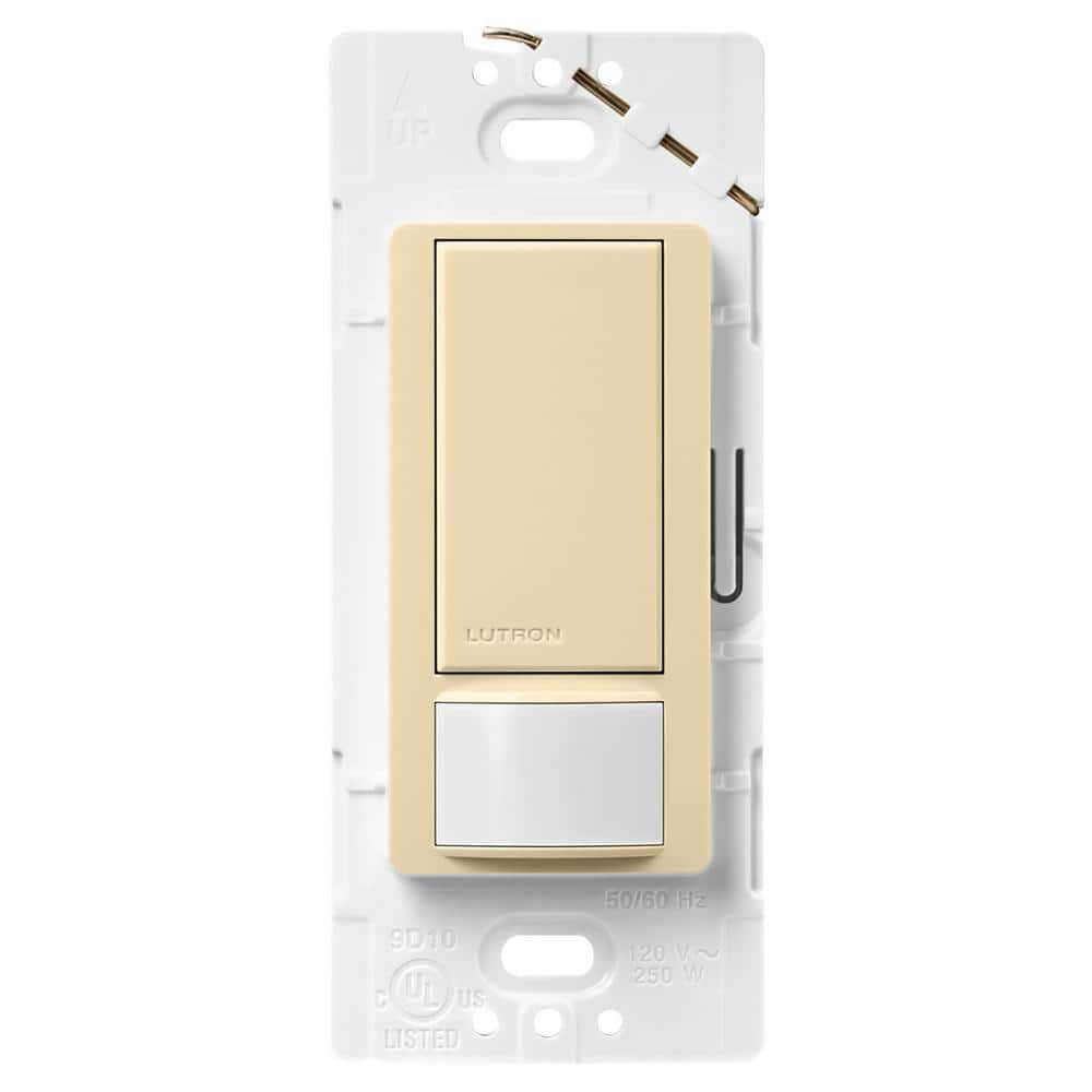 Lutron Maestro Motion Sensor Switch, 2 Amp/Single-Pole, Ivory (MS-OPS2-IV)