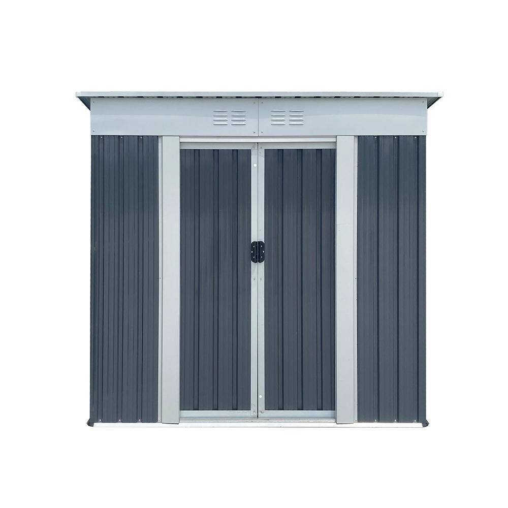 6 ft. W x 4 ft. D Metal Shed with Double Door (24 sq. ft. ) shed2-71 ...