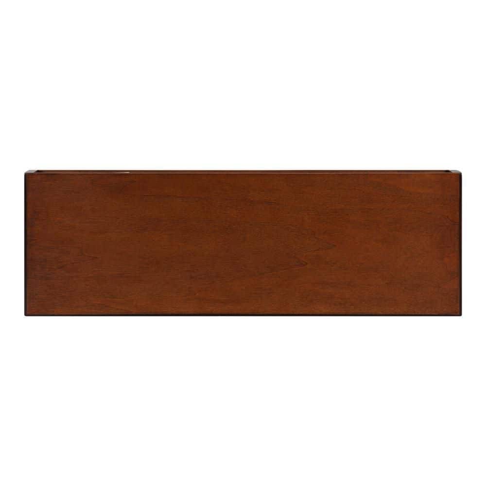 Mid-Century Modern Walnut Brown Solid Wood Floating Shelves, Set of 2