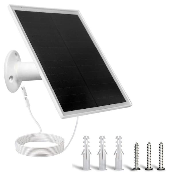 Vrbgify 6W USB Solar Panel with Micro USB and USB-C Port, IP66 Waterproof, 360° Adjustable Mount