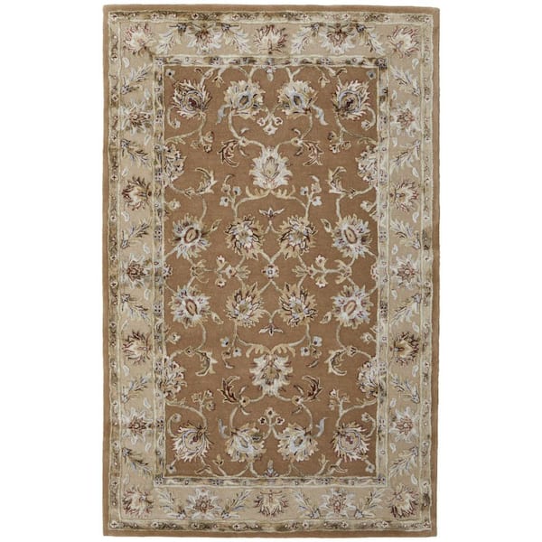 Ivory 8 x 10 ft. Tufted Floral Rectangle Indoor Area Rug