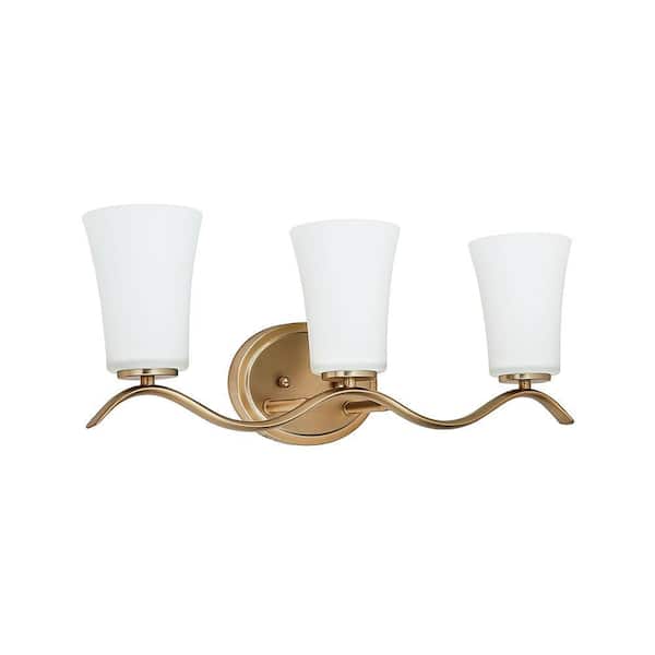 Unbranded Old Fashion Design 24 in. 3-Lights Gold Vanity Light with No Additional Features